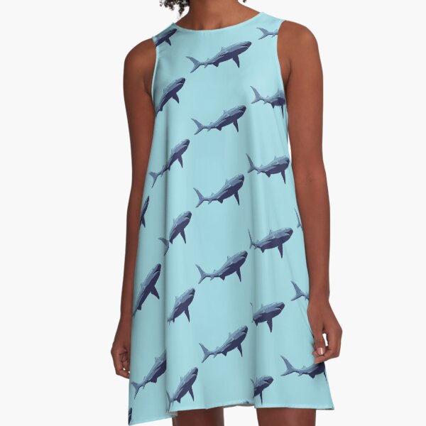 Shark Series - She Swam My Way - No Text A-Line Dress
