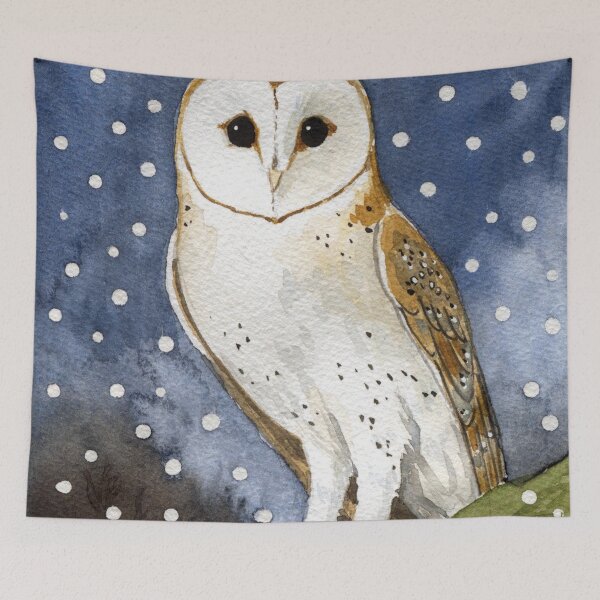 Item preview, Barn owl in winter designed and sold by hollywutz.