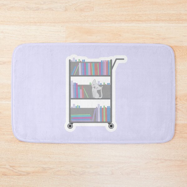 Item preview, White Cat on Library Cart designed and sold by SubtleSplit.