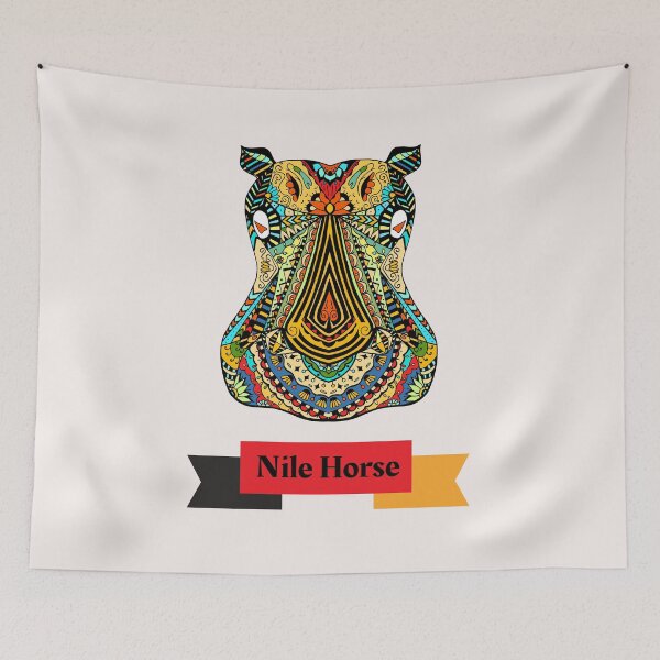 Item preview, Hippo Nilpferd Nile Horse Zentangle German Wordplay  designed and sold by Time4German.
