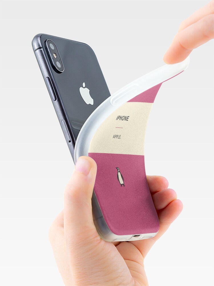 Alternate view of Iphone Penguin Classic Case - Pink iPhone Case & Cover