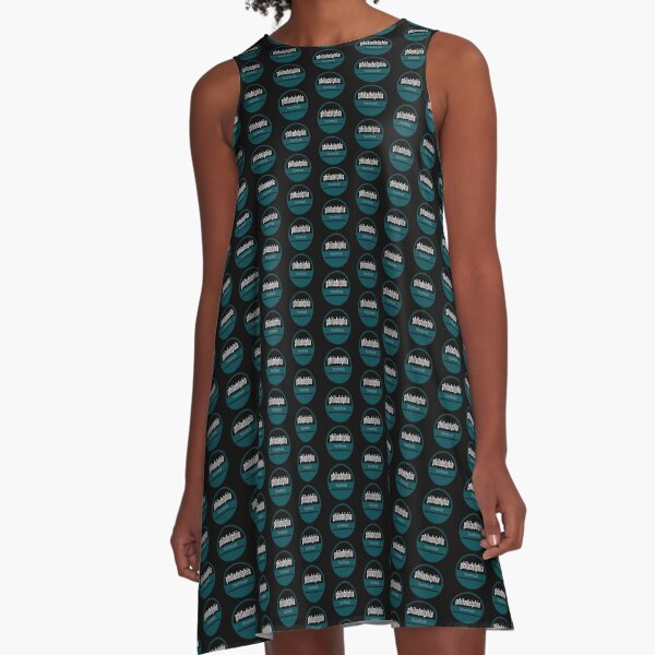 Philadelphia Eagles T-shirt Dress High Slit Mini Dress Crew Neck Maxi  Sundresses