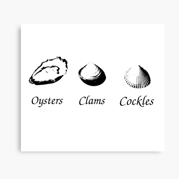 Oysters Clams And Cockles Canvas Prints Redbubble