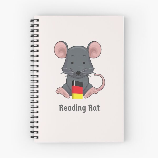Item preview, Leseratte Bookworm Reading Rat German Book Wordplay  designed and sold by Time4German.