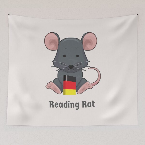 Item preview, Leseratte Bookworm Reading Rat German Book Wordplay  designed and sold by Time4German.