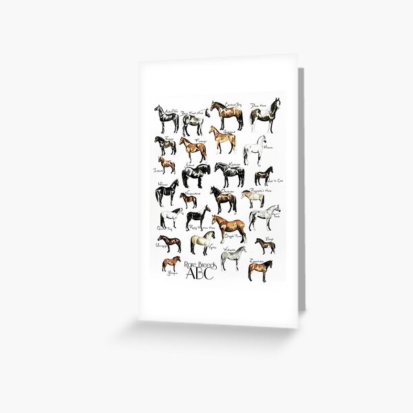 Aperçu de l'œuvre Rare Horse Breeds ABC créée et vendue par Lavender Woodman.