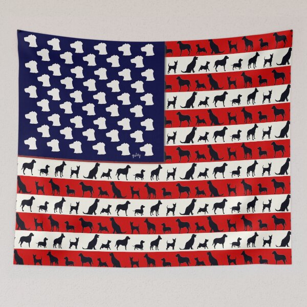 Item preview, Dog Flag designed and sold by Paintings by gretzky.