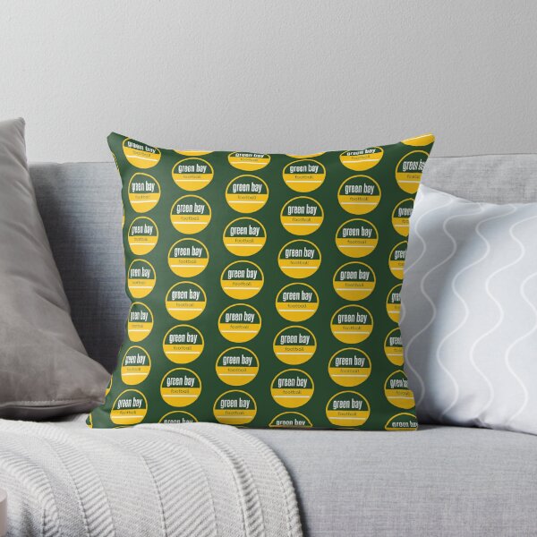 Green Bay Packers NFL Color Block Personalized 18 x 18 Pillow 