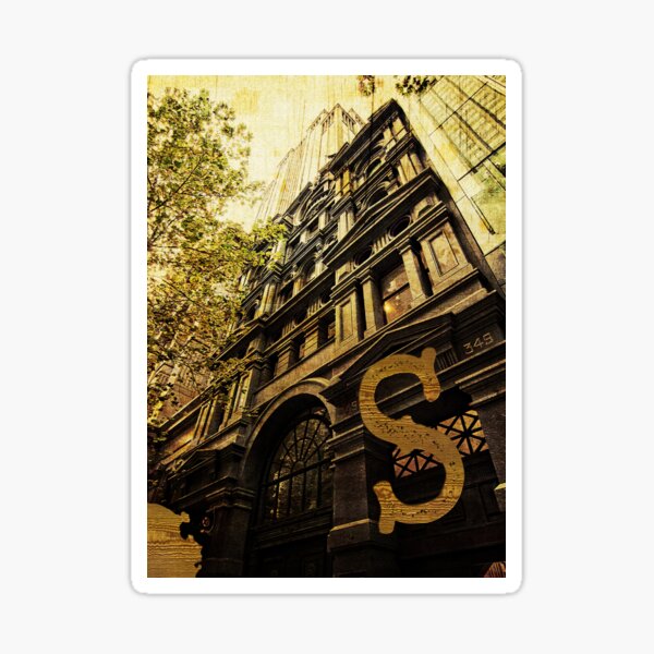 Grungy Melbourne Australia Alphabet Letter S Collins Street Sticker