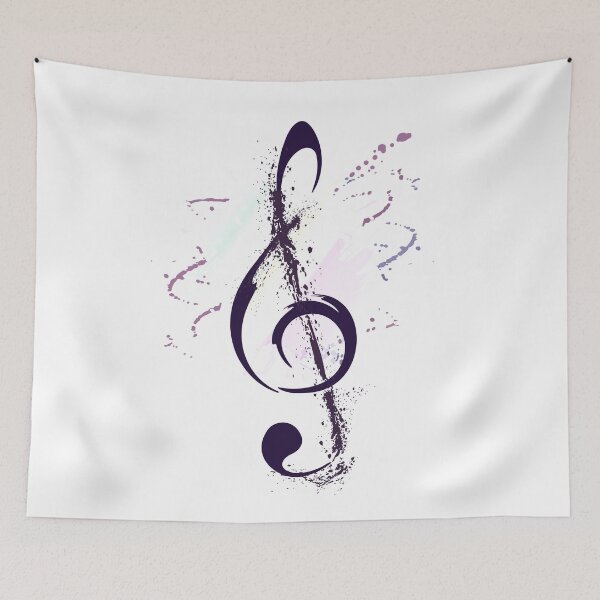 Item preview, Treble Clef on Watercolor Splash designed and sold by WisdomInspired.