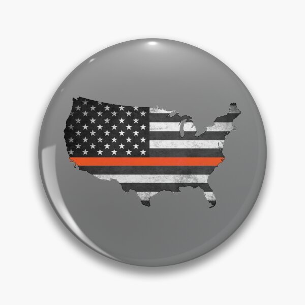Item preview, United States Silhouette Thin Orange Line designed and sold by Robjohnsilvers.