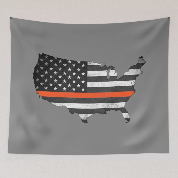 Item preview, United States Silhouette Thin Orange Line designed and sold by Robjohnsilvers.
