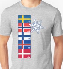 Nordic Cross Flags Unisex T-Shirt