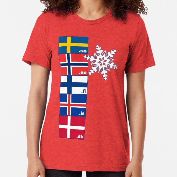 Nordic Cross Flags Vintage T-Shirt