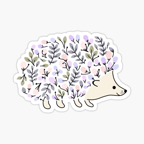 Item preview, flower hedgehog designed and sold by JoyandIvy.