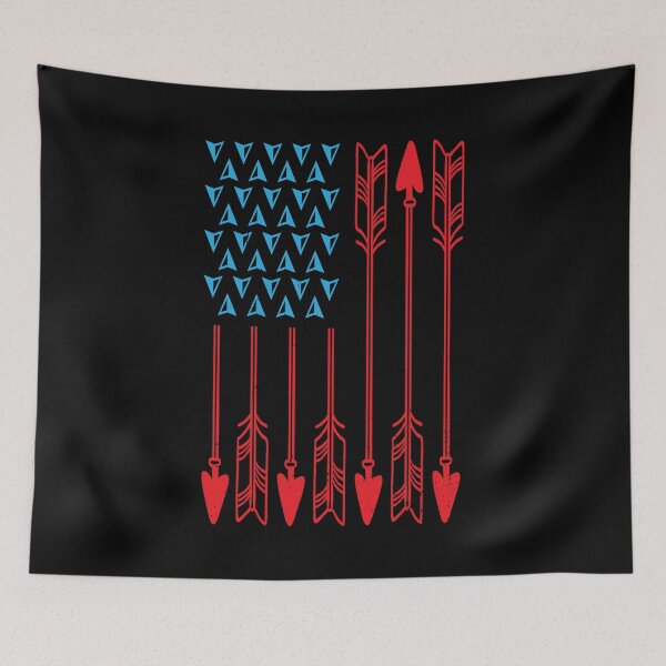 Item preview, Vintage USA Red White Archery Arrow American Flag Gift designed and sold by haselshirt.