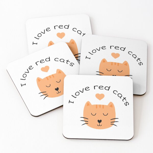 Item preview, I love Red cats  designed and sold by Sowz.