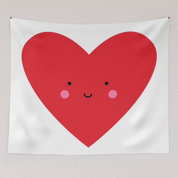Item preview, Happy Little Heart (white) designed and sold by Design Minds Boutique.