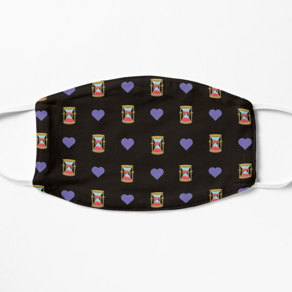 Mystic Messenger Jumin hearts and hourglasses Flat Mask