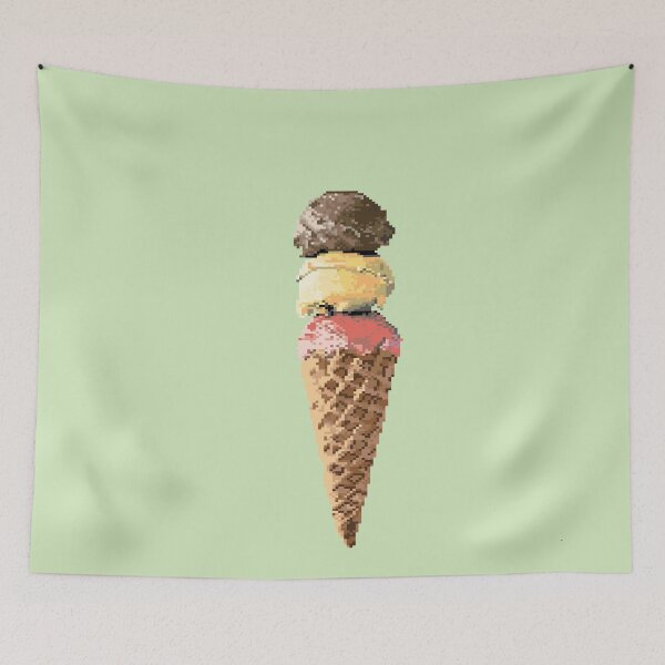 Item preview, Ice cream cone vintage with Raspberry, Mango, and Cocholate  designed and sold by Fakron Jamalin.
