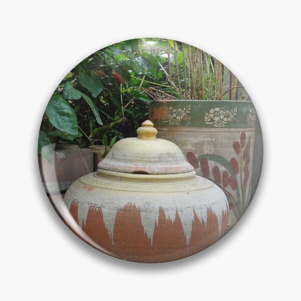 Item preview, Pretty pots in an Asian Garden designed and sold by cuisinecat2.