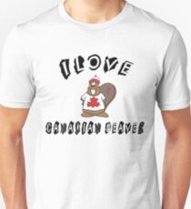 Funny Canadian "I Love Canadian Beaver" T-Shirt Unisex T-Shirt