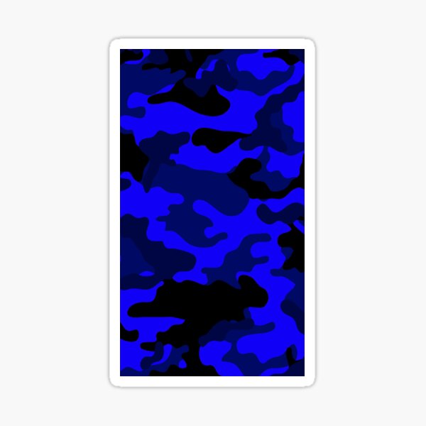 Blue Camo Sticker