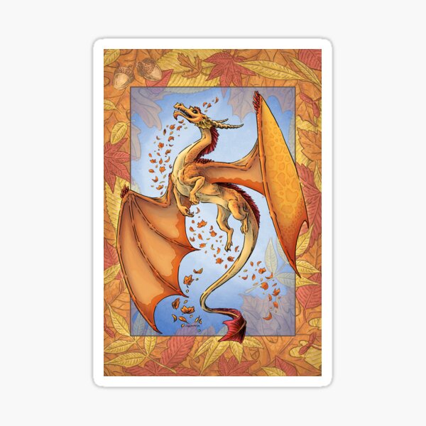 The Dragon of Autumn Sticker