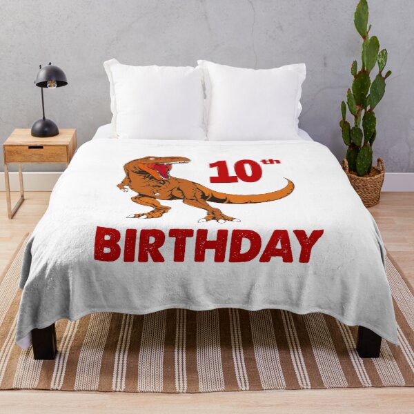 Item preview, 10th birthday with dinosaur designed and sold by AllShirts21.