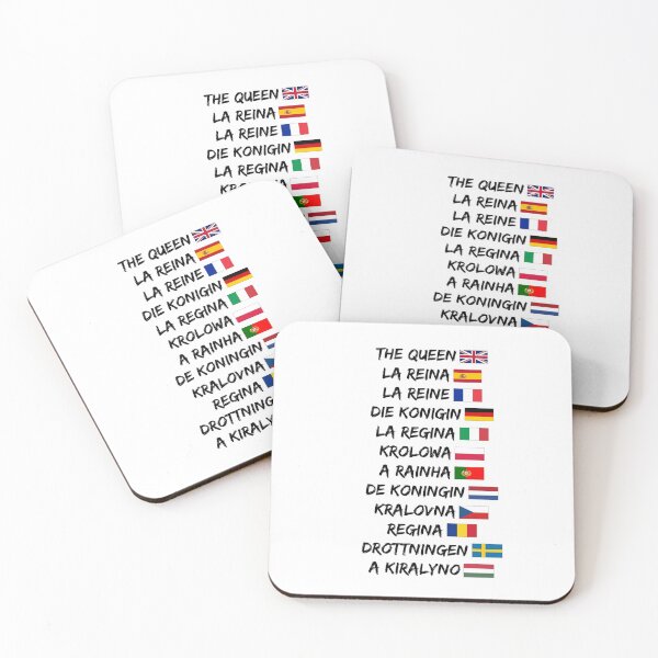 Item preview, The Queen in the most popular latin alphabet european languages designed and sold by Matthew554a.
