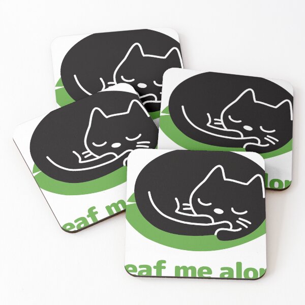 Item preview, Leaf me alone - A leaf and a sleeping cat designed and sold by gemgemshop.