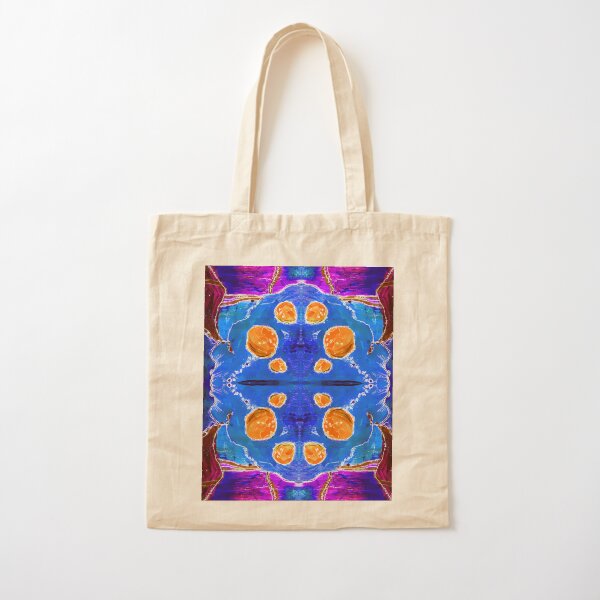 Happier Worlds - blue Cotton Tote Bag