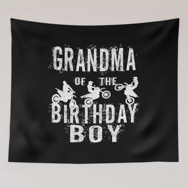 Item preview, Grandma Of The Birthday Boy Dirt Bike B-day Party graphic designed and sold by Grabitees.