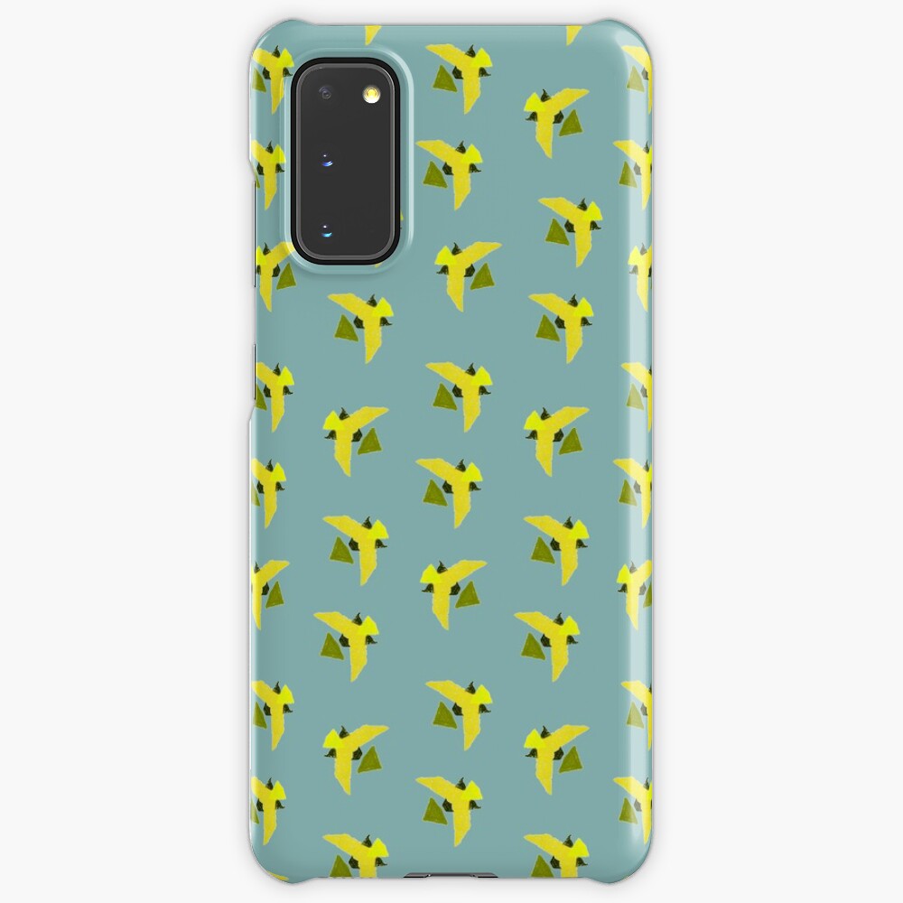 Yellow Geometric Birds pattern Case & Skin for Samsung Galaxy