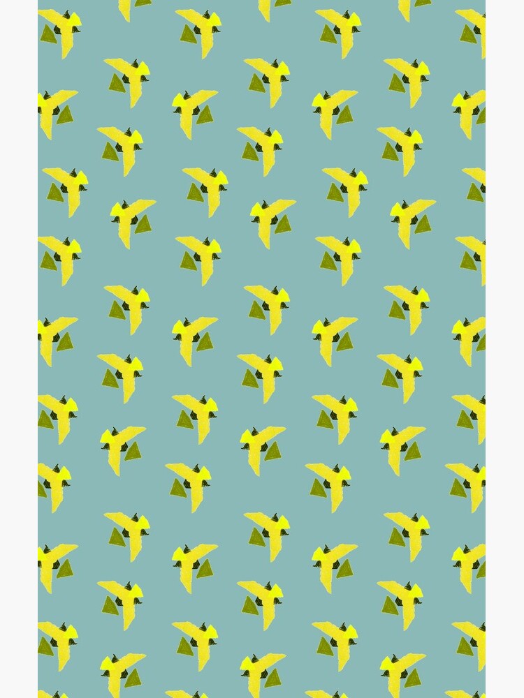 Yellow Geometric Birds pattern by MariaRapela