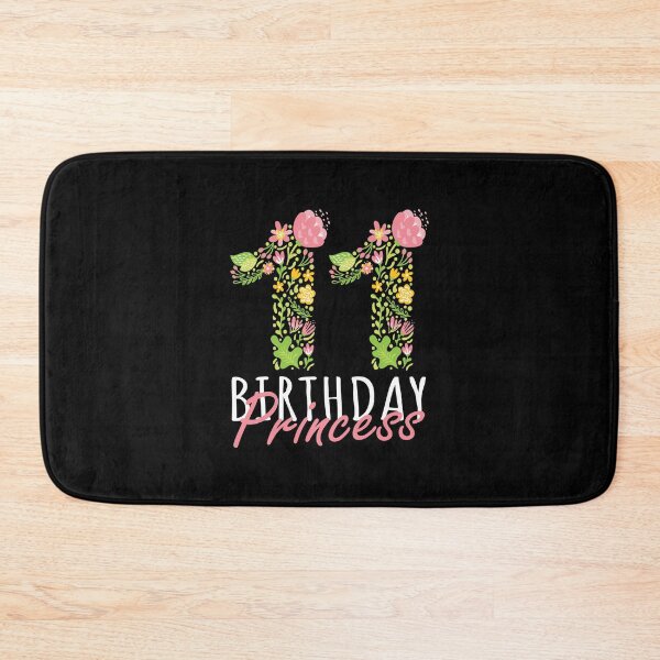 Item preview, 11th Birthday Princess 11 Years Old Girl Floral B-day Theme print designed and sold by Grabitees.