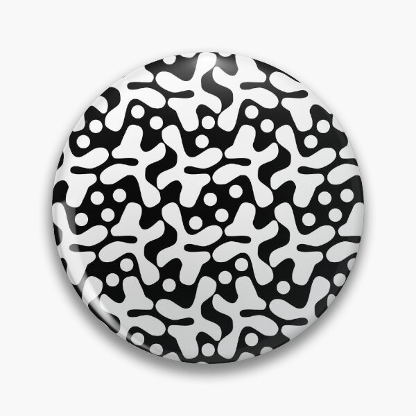 Item preview, Irregular Shapes Pattern 120520 - White on Black designed and sold by Artberry.