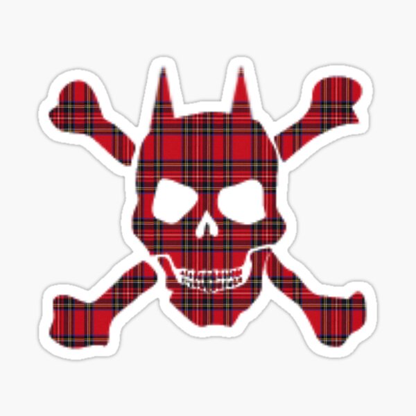 Red Tartan Plaid Pattern' Sticker