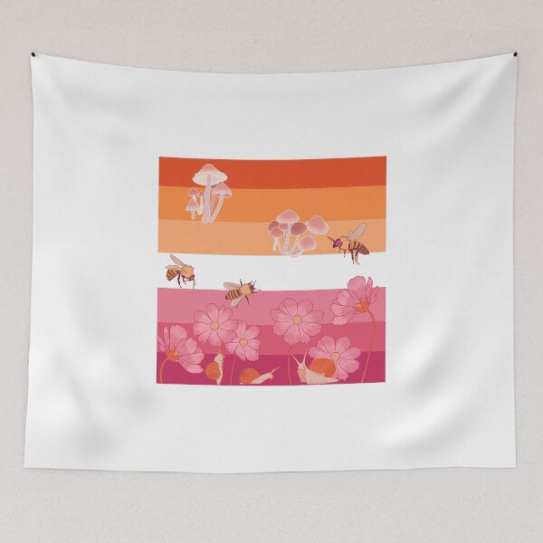 Item preview, Cottagecore Lesbian Pride Flag designed and sold by Oleander Schweiger.