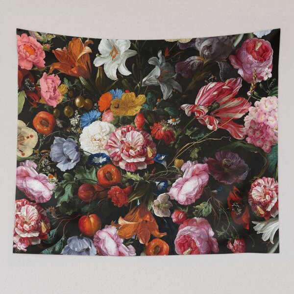 Aperçu de l'œuvre Fleurs botaniques vintage hollandaises Midnight Garden Nightgarden créée et vendue par UtArt.