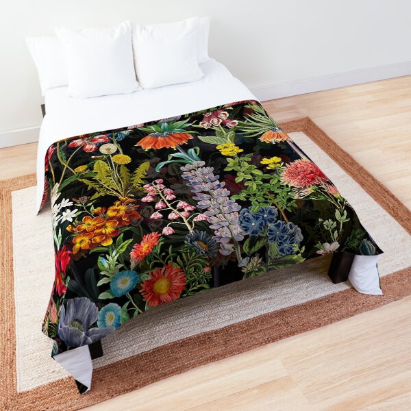 Item preview, Vintage Springflower Midnight Botanical Night Garden Nightgarden designed and sold by UtArt.