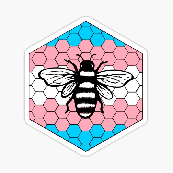 Item preview, Trans Pride Bee Hive Illustration designed and sold by In Rainbows.