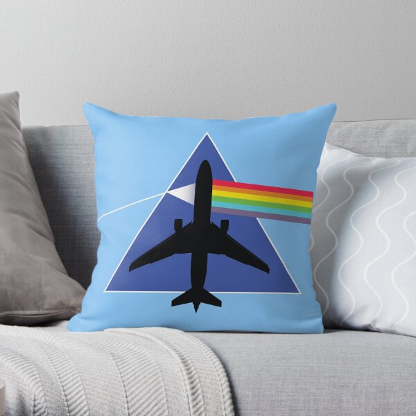 Plane Air Rainbow - Throw Pillow