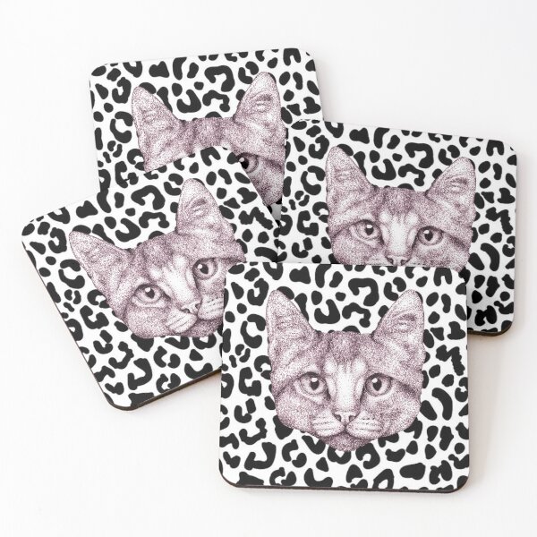Item preview, Cat with Cheetah Print Background  designed and sold by Flower Magic .