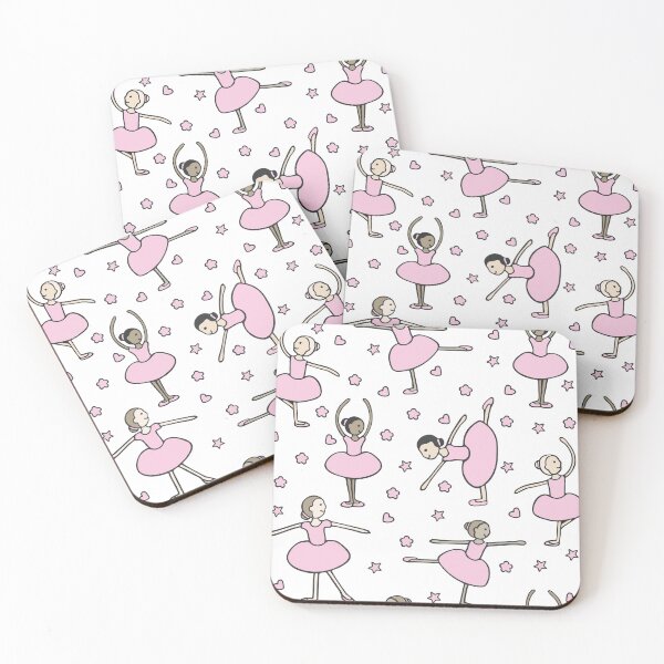 Item preview, Pink Ballerinas White Background designed and sold by kmoblenes.