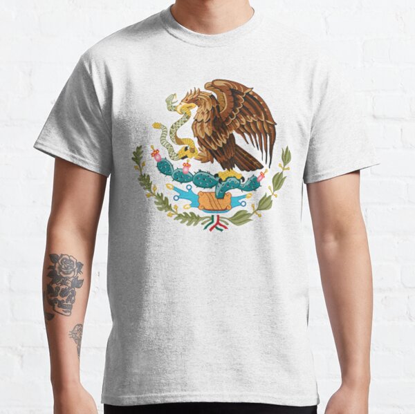MEXICO. MEXICAN. EAGLE SYMBOL, Mexican Flag, Flag of Mexico, Bandera de México, Pure & simple. Classic T-Shirt