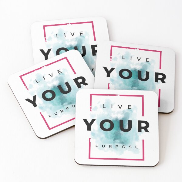 Item preview, Live Your Purpose Blue Watercolor Motivational Affirmation Quote designed and sold by ArianaDagan.