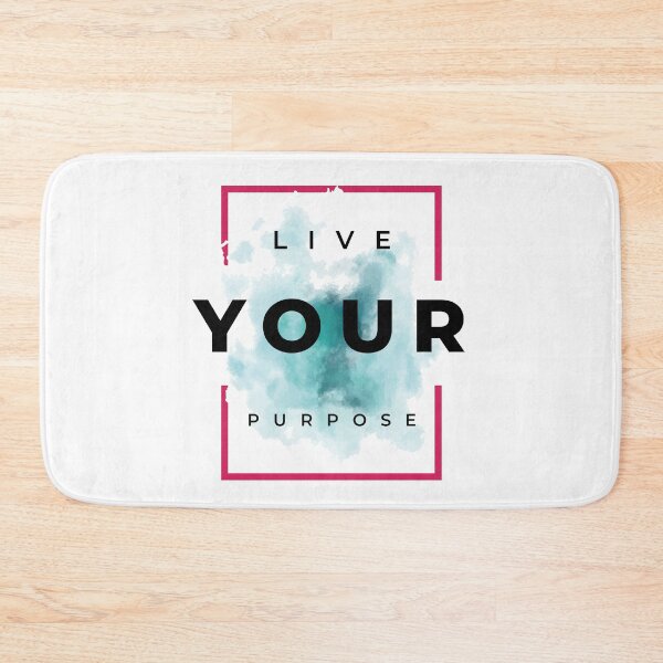 Item preview, Live Your Purpose Blue Watercolor Motivational Affirmation Quote designed and sold by ArianaDagan.