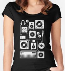 Four To The Floor - Teal Women's Fitted Scoop T-Shirt