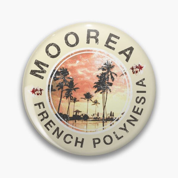 Item preview, Moorea French Polynesian Retro Sunset Vintage designed and sold by IronEcho.
